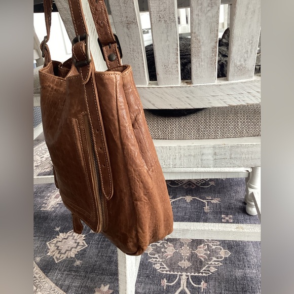 Sundance Brown Leather Tote Shoulder Bag Living Catalog - Picture 2 of 11